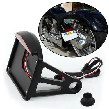 Support Plaque Latéral Moto Chopper Bobber